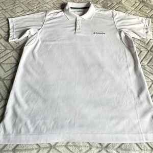 Columbia Men’s White Omni-Shade Performance Polo Shirt - Size Medium